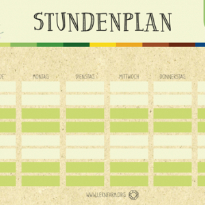 Stundenplan mit Hauhechel